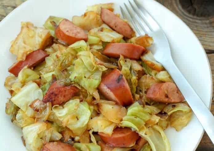 Easy One-Pan Cabbage & Smoked Sausage Skillet Dinner